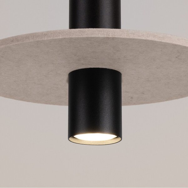 Lampadario nero/beige in metallo ø 30 cm Olisa – Sollux