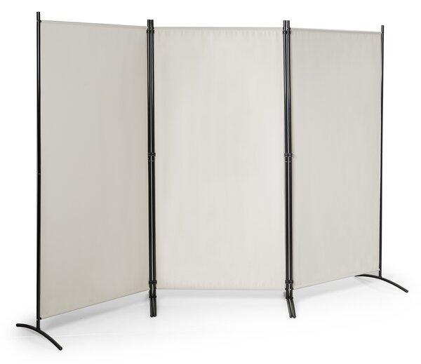Costway Divisore con 3 pannelli per casa ufficio, Separatore pieghevole con cardini durevoli 260x183cm, Beige