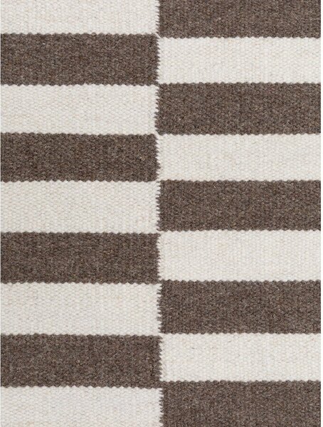 Tappeto bianco/marrone in lana reversibile/tessuto a mano 120x180 cm Vika – Hanse Home