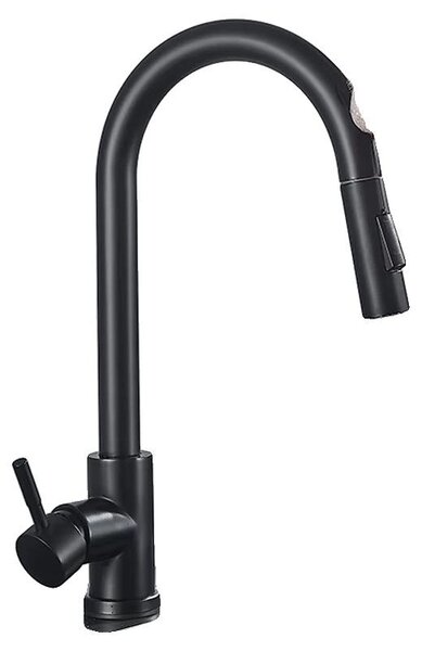 Miscelatore da cucina, con controllo touch, doccetta estraibile, colore nero