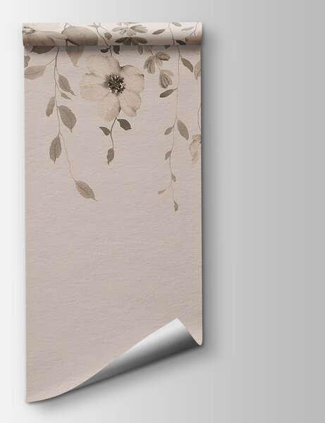 Carta da parati Rami che pendono, Composizioni floreali, Acquerello, w03315v4 - Tapeko.it