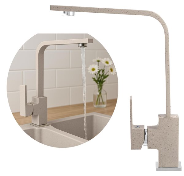 Granitan | PERRO - Rubinetto da cucina - Design squadrato - Beige - Rubinetto - Design elegante