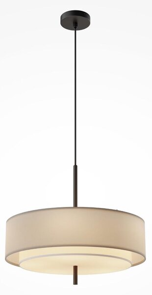 Lampada a sospensione con paralume rotondo BERGAMO grigio-nero-bianco 5xE27x60W in tessuto, dimensioni: 346x50x50 cm, IP20, Maytoni
