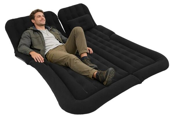 Materasso gonfiabile, portatile, design gonfiabile, colore nero