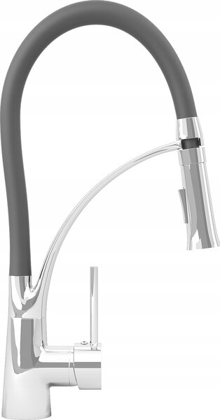Granitan | NEXO - Miscelatore da cucina - Bocca estraibile - Orientabile a 360° - Cromo - Ottone - Carica in Vetroceramica