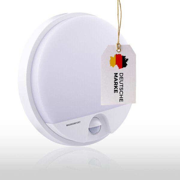 ALMAZ Lampada da parete per esterni a LED bianca con sensore di movimento - 15W, 4000K, IP54, 2000lm