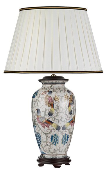 Lampada da tavolo in Vetroceramica bianca con uccelli moderna Ping E27 60W Designer's Lightbox