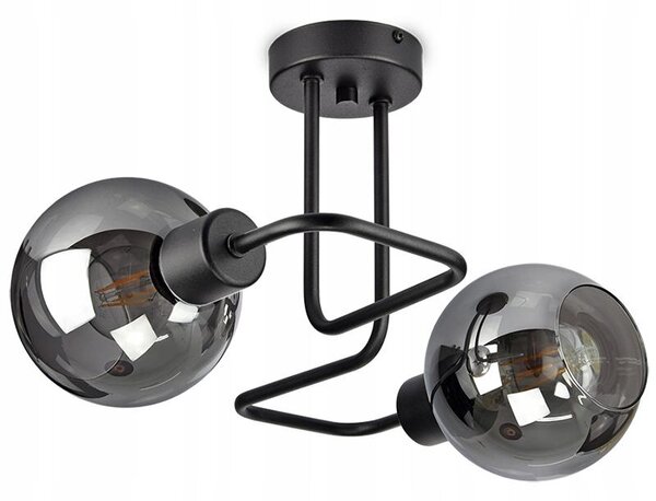 Lampada da soffitto a sospensione a sfera, nera, grigia, bianca (N100-EK2)