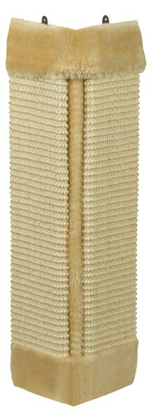 Angolo tiragraffi con peluche 49 x 22 cm beige