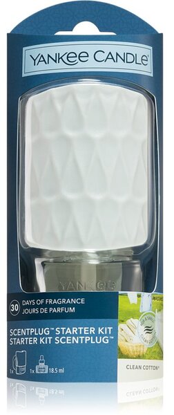 Yankee Candle Clean Cotton diffusore elettrico per ambienti + ricarica