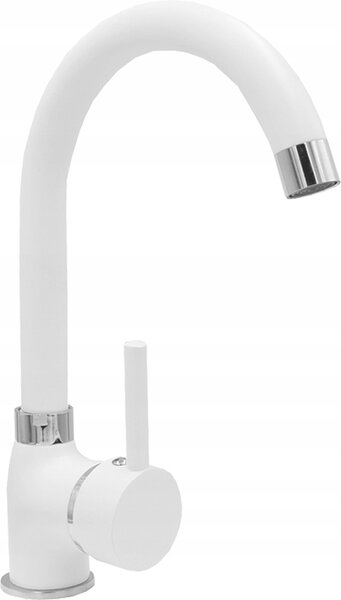 Granitan | BETA - Rubinetto da cucina - Orientabile a 360° - Bianco - Ottone - Carica in Vetroceramica