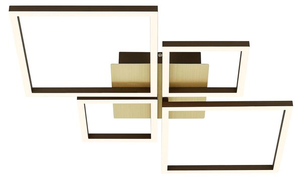Applique Moderna Frame Metallo Oro Spazzolato Led Integrato 44W 3000K
