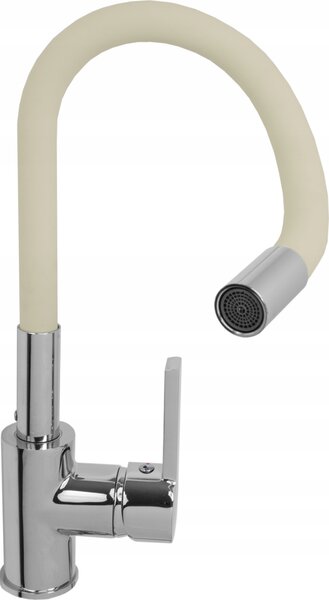 Granitan | FLEX - Rubinetto da cucina - Bocca flessibile - Effetto granito - Beige - Ottone - Carica Vetroceramica
