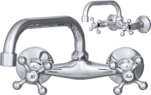 Granitan | RETRO C - Rubinetto da cucina - orientabile a 360° - Cromo - rubinetto di lunga durata