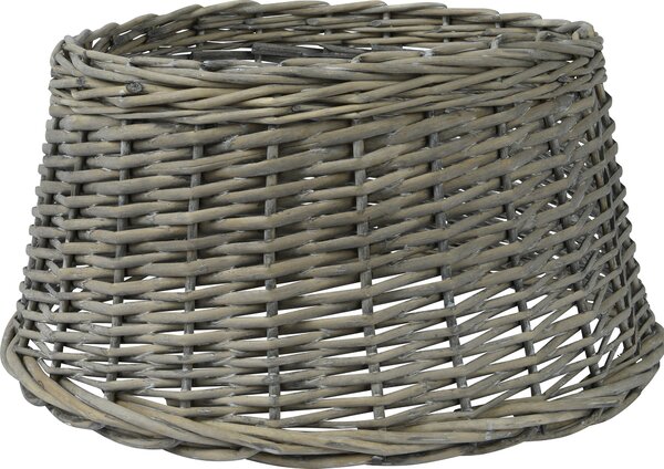 Ghirlanda natalizia in vimini 43x22 cm, 1 pezzo, grigio