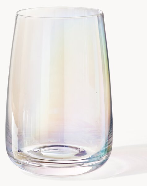 Set di 4 bicchieri da long drink in vetro soffiato iridescente Ellery
