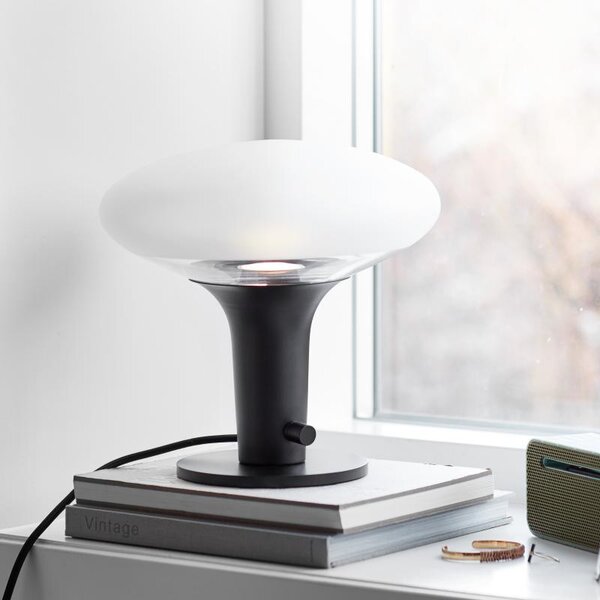 Design for the People Tischlampe Dee 2.0 Schwarz, Glas smerigliato
