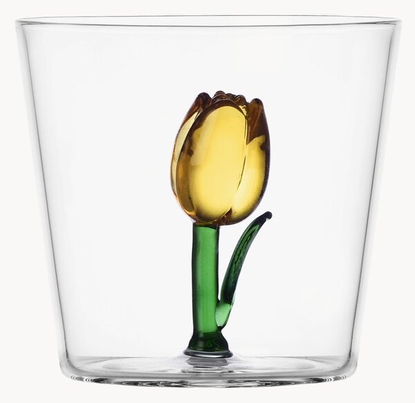 Bicchiere fatto a mano in vetro borosilicato Botanica