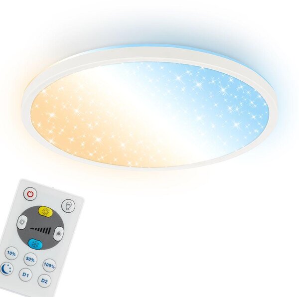 Lampada da soffitto a LED, illuminazione per soggiorno, dimmerabile, con telecomando, controllo della temperatura di colore (CCT)
