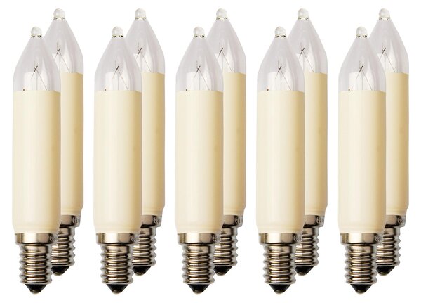 Candela di ricambio 16V/4W E14 avorio - Lampada a candela 4W 16V E14 chiaro 905007