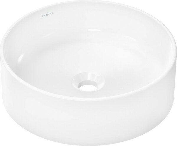 Hansgrohe Xuniva S lavabo à poser, Smart Clean, sans trop-plein, sans trou pour robinet, 400x400mm, blanc, 61071450, 61071450
