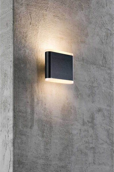 Nordlux LED Applique da esterno Akron 11 IP54 nero, bianco opale