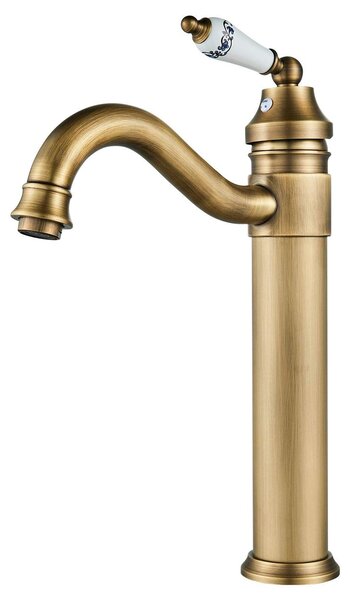 Rubinetto da lavabo monocomando - Ottone - Ottone anticato - Girevole a 360°