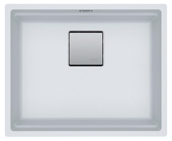 Lavello sottopiano FRANKE KUBUS 2 KNG 110-52 in GLACIER con valvola a pulsante / Fragranit