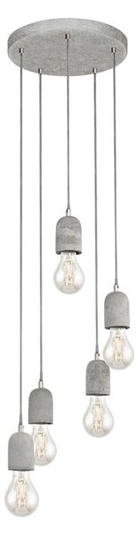 EGLO Lampada a sospensione Silvares 5 lampade grigio