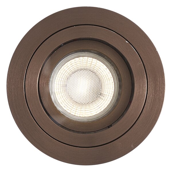 Set di 6 faretti da incasso moderni bronzo scuro orientabili e inclinabili IP44 - Chuck