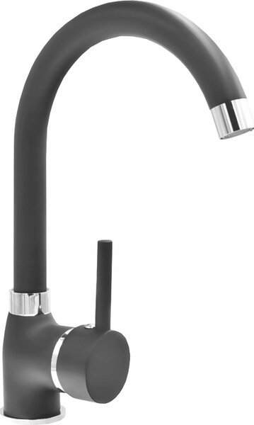 Granitan | BETA - Miscelatore da cucina - Orientabile a 360° - Nero - Ottone - Carica in Vetroceramica