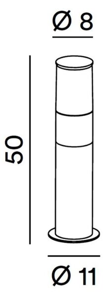 Lampioncino esterno ip54 perenz sigaro 8326 e e27 led metallo alluminio acrilico corten opaco - Perenz