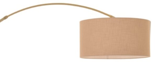 Piantana arco illuminando boing cilindro p 43 os e27 led metallo marmo bianco tessuto - Illuminando