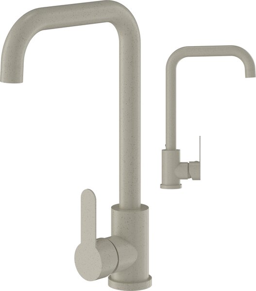 Granitan | STEEL - Rubinetto da cucina - Orientabile a 360° - Beige - Acciaio inossidabile - Carrello in Vetroceramica