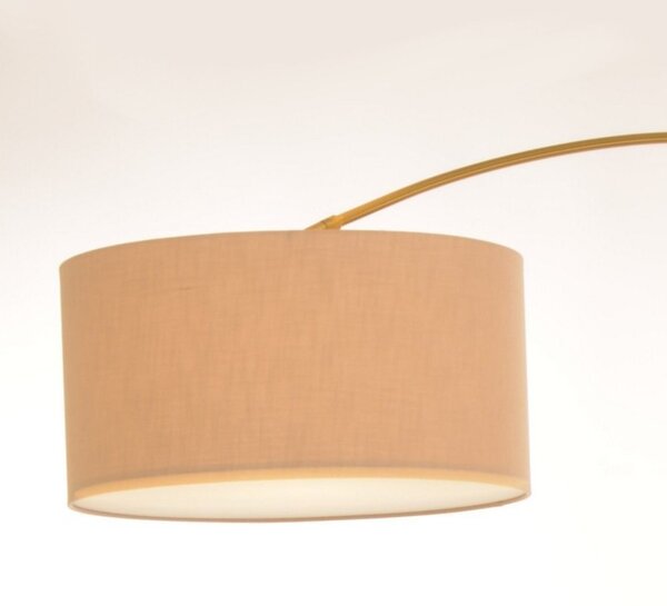 Piantana arco illuminando boing cilindro p 43 os e27 led metallo marmo nero tessuto - Illuminando