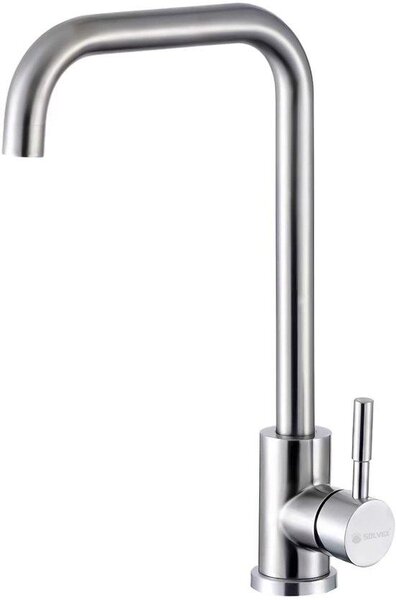 Rubinetto da cucina in acciaio inossidabile, rubinetto da cucina girevole a 360 gradi, rubinetto da cucina con bocca di erogazione alta, rubinetto da cucina moderno con tubo di alimentazione dell'acqua, SP-10021