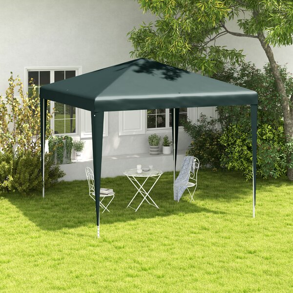 Outsunny Gazebo da Giardino e da Esterno con Viti e Corde, 2.7x2.7m, Verde Scuro | Aosom Italy