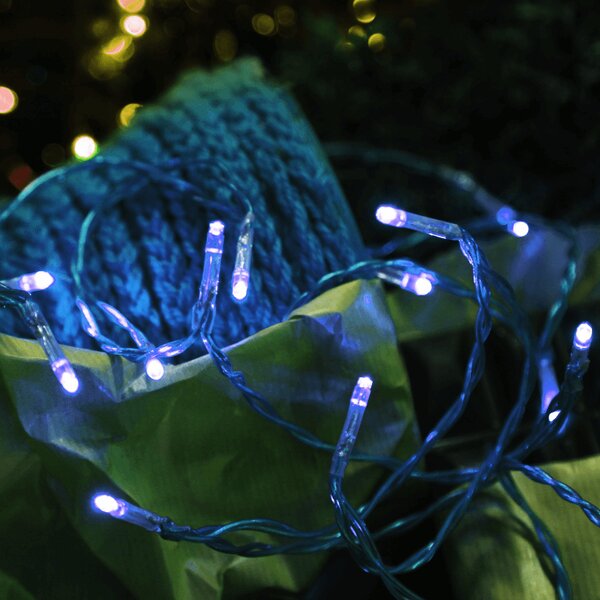 Best Season Catena luminosa LED, 15 pezzi, circa 2,1 m LED e cavo: blu, a batteria, 726-04