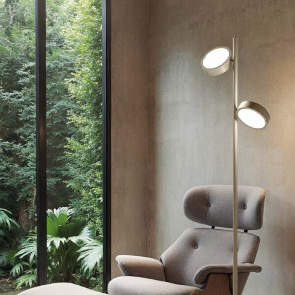 Piantana moderna gea luce gpit20 led orientabile dimmerabile alluminio metacrilato - Gea Luce