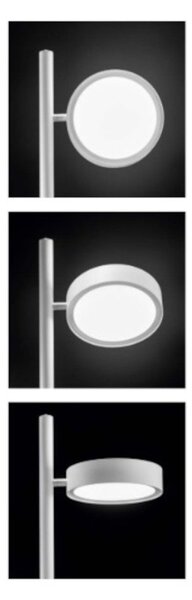 Piantana moderna gea luce gpit20 led orientabile dimmerabile alluminio metacrilato - Gea Luce