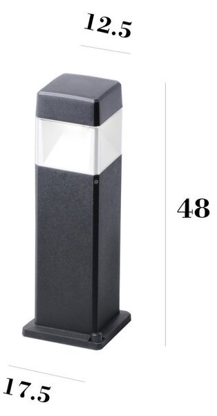 Lampioncino esterno top light lodi pa50 ne gx53 led resina - Top Light