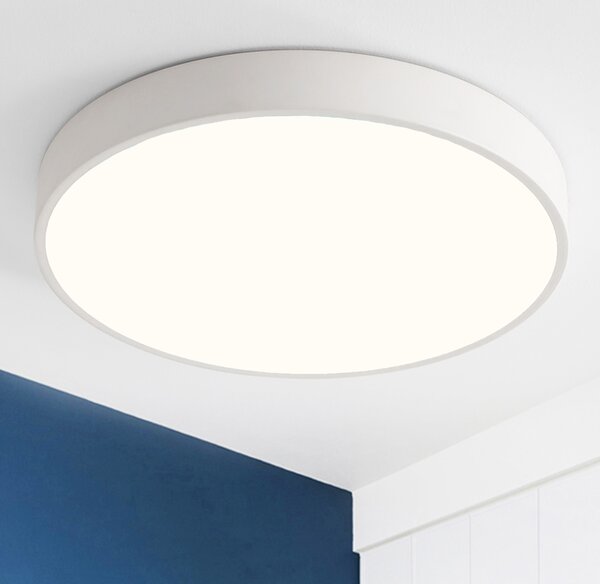Style home 48W LED plafoniera Ultraslim Ø50x4cm, luce moderna rotonda per soggiorno camera da letto cucina ufficio corridoio (bianco)