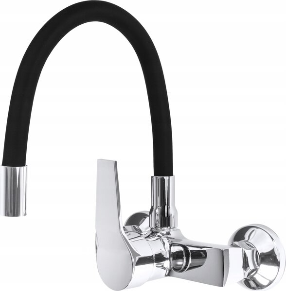 Granitan | FLEX - Miscelatore da cucina - Bocca flessibile - Orientabile a 360° - Nero - Ottone