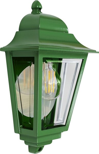 Lampada da parete per esterni in alluminio E27 IP44 verde Applique rustica per esterni