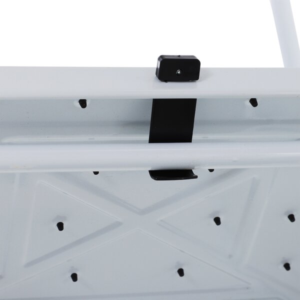 HOMCOM Scala a gradini per la casa, scala pieghevole con supporto per attrezzi, corrimano, 50 x 83 x 155 cm, Nero + Argento