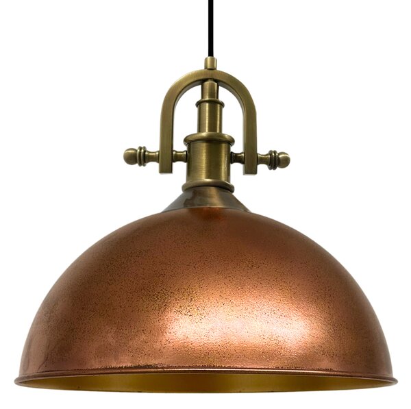 Lampada a sospensione industriale in metallo grande 40 cm, lampada a sospensione color rame, lampada da cucina