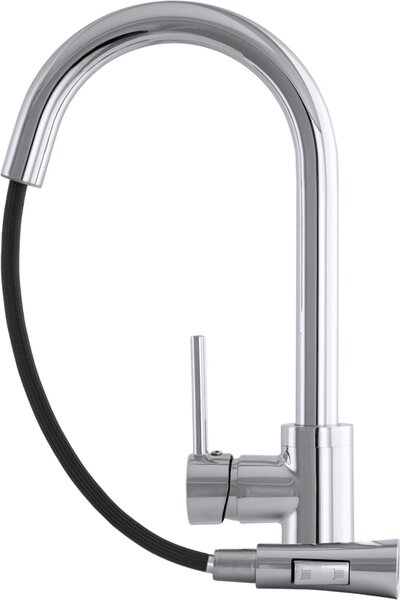 Granitan | LIBRA - Miscelatore da cucina - Bocca estraibile - Orientabile a 360° - Cromo - Ottone - Carica in Vetroceramica
