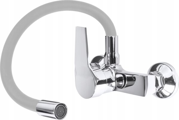 Granitan | FLEX - Rubinetto da cucina - Bocca flessibile - Orientabile a 360° - Grigio - Ottone