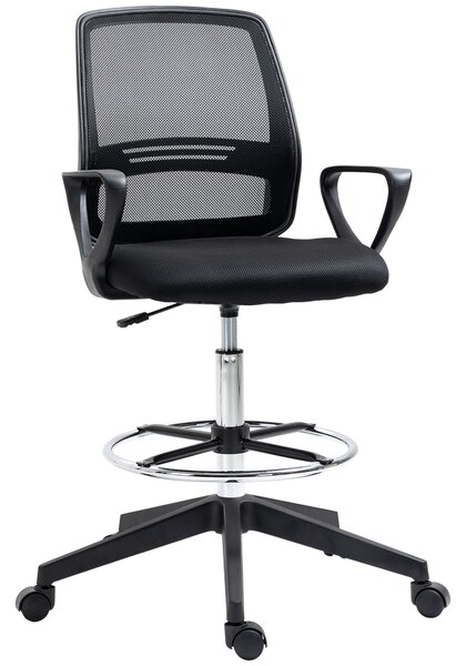 Vinsetto Sedia da ufficio chaise de bureau ad altezza regolabile sgabello da ufficio girevole a 360° mesh traspirante