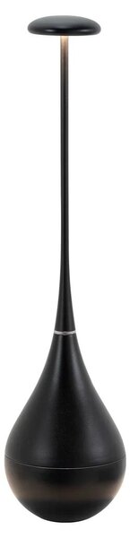 Zafferano Dondolina - Lampada da Tavolo Led Ricaricabile IP65, Senza Fili, Dimmer Touch - Design Italiano Colore Nero